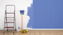 Painting walls of an empty room. Renovation house. Painting walls of an empty room. Renovation house.
