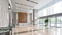 interior of modern entrance hall in modern office building interior of modern entrance hall in modern office building