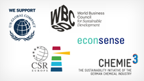 Collage with logos of sustainability organisations