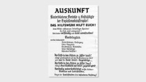 Auskunft des Hilfsweks nach dem BASF-Unglück 1948