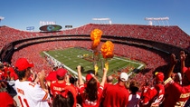 Kansas City Chiefs fans cheer as players are introduced prior to the game against the San Diego Chargers, Sunday, September 11, 2016, in Kansas City, Missouri.