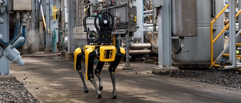 At BASF’s Verbund site in Geismar, Louisiana, this dog-like robot can capture digital and thermal images, video and sound. It can be programmed to walk specific routes at specific times or can be manually driven to inspection points.