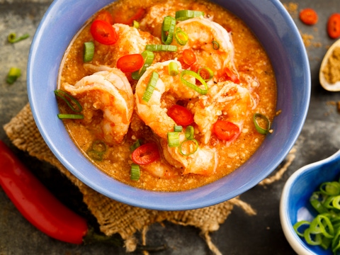 Prawns and cashew curry