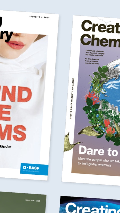 Collage aus Creating Chemistry Magazin Covern