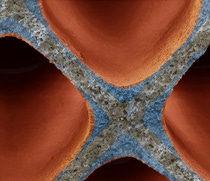 BASF’s efficient three-way conversion catalyst (TWC) transforms more than 99% of harmful emissions from gasoline-powered vehicles into CO2, nitrogen and water by means of precious metals, layered on a honeycomb ceramic substrate. The catalyst thus meets stringent exhaust emission standards, such as Euro 6. Magnification 120:1 (15 cm in width) BASF’s efficient three-way conversion catalyst (TWC) transforms more than 99% of harmful emissions from gasoline-powered vehicles into CO2, nitrogen and water by means of precious metals, layered on a honeycomb ceramic substrate. The catalyst thus meets stringent exhaust emission standards, such as Euro 6. Magnification 120:1 (15 cm in width)