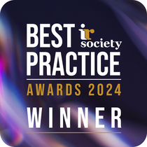 IR Society Best Practice Awards 2024 Winner IR Society Best Practice Awards 2024 Winner
