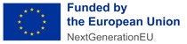 The pictures show a European flag as the logo of the NextGenerationEU program by the European Union which is funding the new BASF eFurnace project.