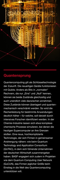Goldenes Quantencomputersystem. Beschreibung Quantensprung: Quantencomputing gilt als Schlüsseltechnologie der Zukunft.