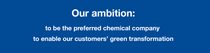 Our ambition: to be the preferred chemical company to enable our customers’ green transformation.