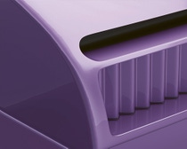 Close-up of a car with the Parolis Purple color developed by BASF Coatings. Close-up of a car with the Parolis Purple color developed by BASF Coatings.