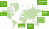 Map. BASF Verbund sites worldwide