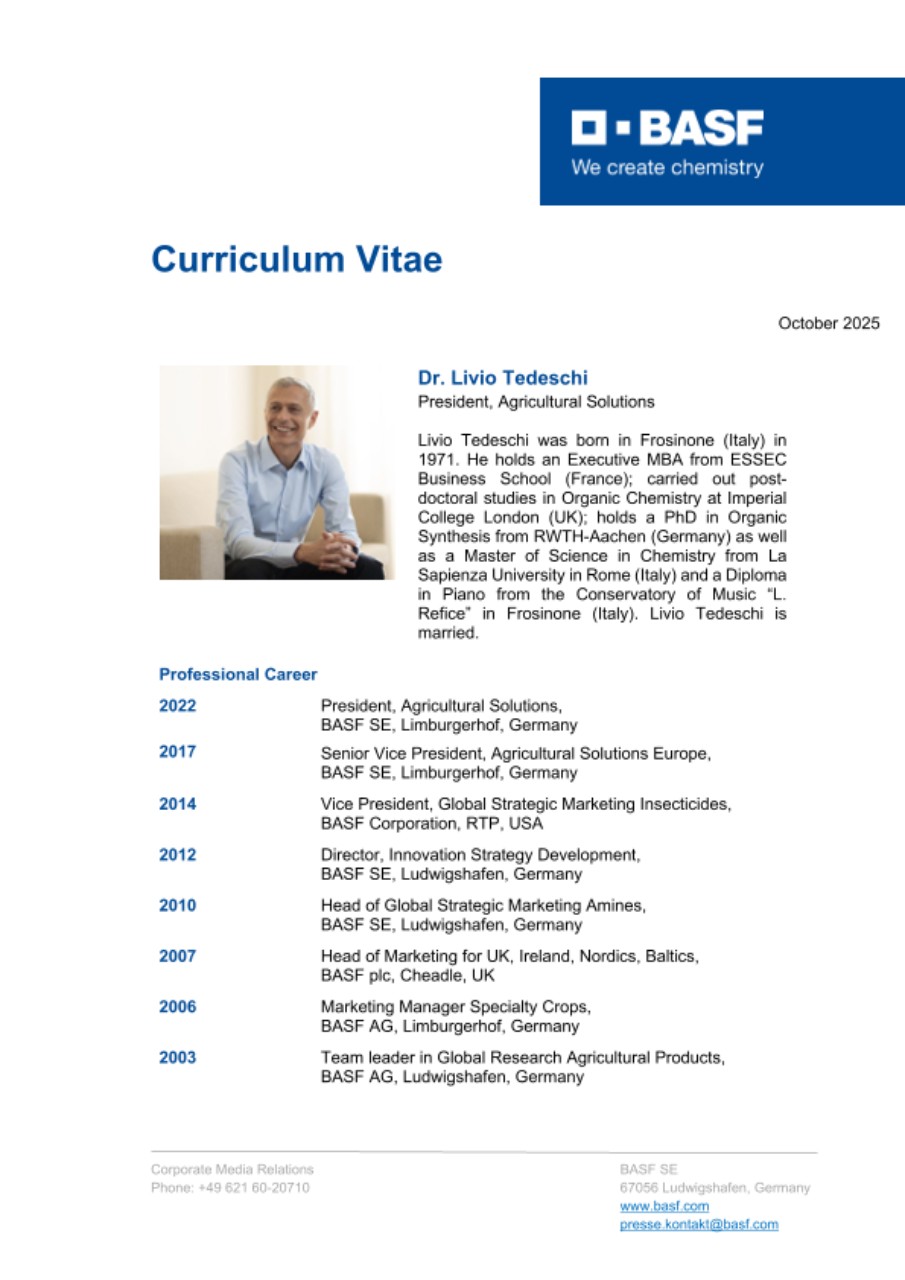 CV Livio Tedeschi CV Livio Tedeschi